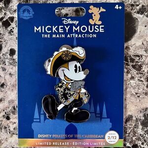 Mickey Mouse Main Attraction Pin Pirates of the Caribbean Limited Release New